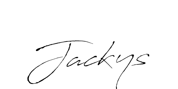 Use a signature maker to create a handwritten signature online. With this signature software, you can design (Antro_Vectra) your own signature for name Jackys. Jackys signature style 6 images and pictures png