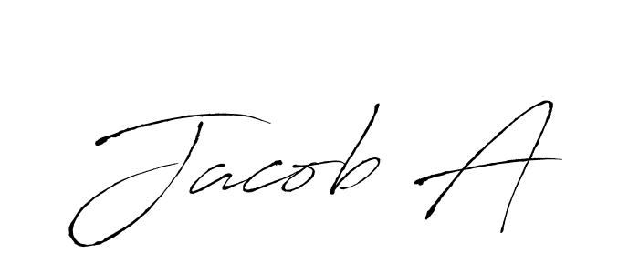 Create a beautiful signature design for name Jacob A. With this signature (Antro_Vectra) fonts, you can make a handwritten signature for free. Jacob A signature style 6 images and pictures png