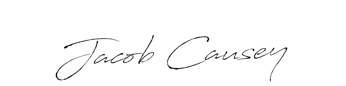 Make a beautiful signature design for name Jacob Causey. With this signature (Antro_Vectra) style, you can create a handwritten signature for free. Jacob Causey signature style 6 images and pictures png