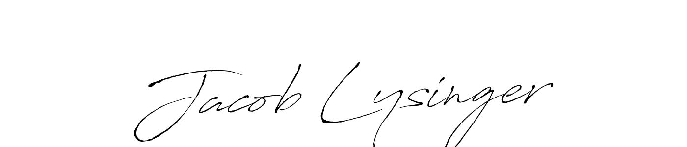 How to make Jacob Lysinger name signature. Use Antro_Vectra style for creating short signs online. This is the latest handwritten sign. Jacob Lysinger signature style 6 images and pictures png