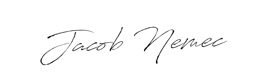 The best way (Antro_Vectra) to make a short signature is to pick only two or three words in your name. The name Jacob Nemec include a total of six letters. For converting this name. Jacob Nemec signature style 6 images and pictures png