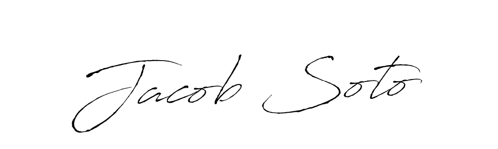 How to make Jacob Soto name signature. Use Antro_Vectra style for creating short signs online. This is the latest handwritten sign. Jacob Soto signature style 6 images and pictures png