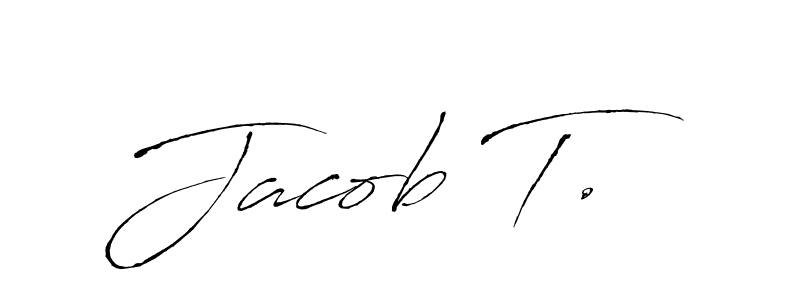 Create a beautiful signature design for name Jacob T.. With this signature (Antro_Vectra) fonts, you can make a handwritten signature for free. Jacob T. signature style 6 images and pictures png