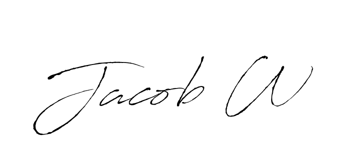 Design your own signature with our free online signature maker. With this signature software, you can create a handwritten (Antro_Vectra) signature for name Jacob W. Jacob W signature style 6 images and pictures png