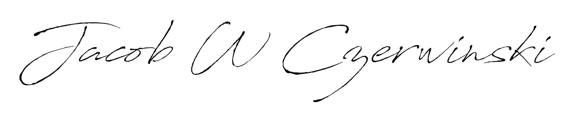 Stand out with a creative autograph for Jacob W Czerwinski. The Antro_Vectra styling blends modern aesthetics with classic signature flourishes. Jacob W Czerwinski signature style 6 images and pictures png