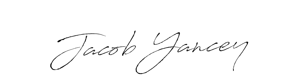 How to make Jacob Yancey name signature. Use Antro_Vectra style for creating short signs online. This is the latest handwritten sign. Jacob Yancey signature style 6 images and pictures png