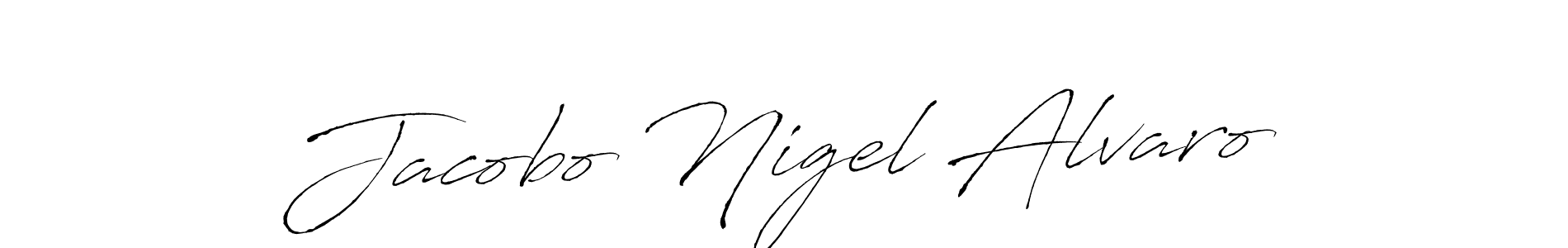 if you are searching for the best signature style for your name Jacobo Nigel Alvaro. so please give up your signature search. here we have designed multiple signature styles  using Antro_Vectra. Jacobo Nigel Alvaro signature style 6 images and pictures png