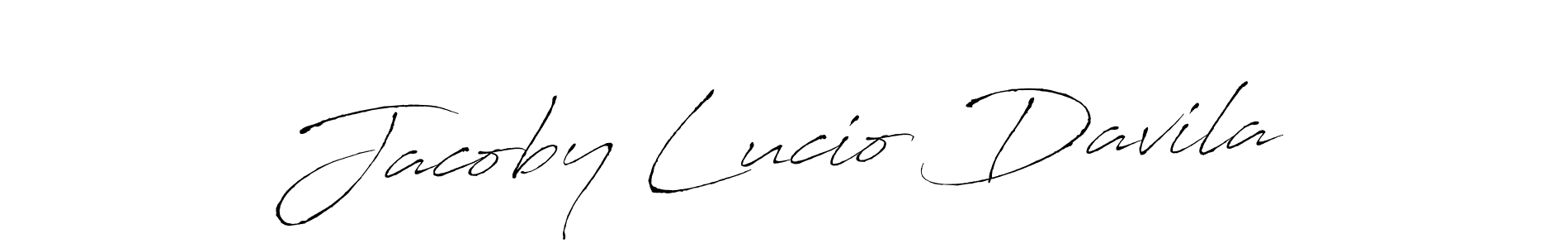 Design your own signature with our free online signature maker. With this signature software, you can create a handwritten (Antro_Vectra) signature for name Jacoby Lucio Davila. Jacoby Lucio Davila signature style 6 images and pictures png