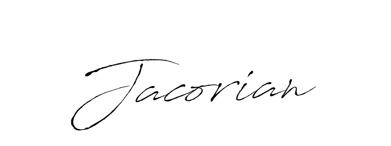 Make a beautiful signature design for name Jacorian. With this signature (Antro_Vectra) style, you can create a handwritten signature for free. Jacorian signature style 6 images and pictures png