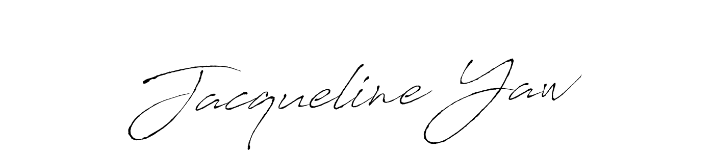 Design your own signature with our free online signature maker. With this signature software, you can create a handwritten (Antro_Vectra) signature for name Jacqueline Yaw. Jacqueline Yaw signature style 6 images and pictures png