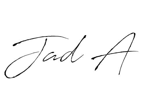 Jad A stylish signature style. Best Handwritten Sign (Antro_Vectra) for my name. Handwritten Signature Collection Ideas for my name Jad A. Jad A signature style 6 images and pictures png