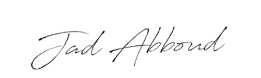 How to make Jad Abboud name signature. Use Antro_Vectra style for creating short signs online. This is the latest handwritten sign. Jad Abboud signature style 6 images and pictures png