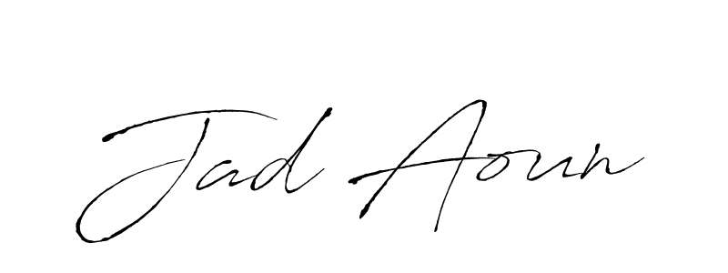 Design your own signature with our free online signature maker. With this signature software, you can create a handwritten (Antro_Vectra) signature for name Jad Aoun. Jad Aoun signature style 6 images and pictures png