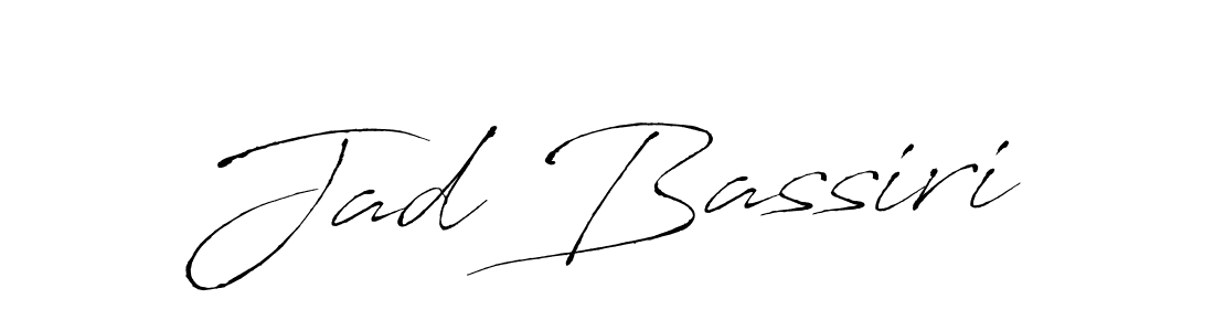 Design your own signature with our free online signature maker. With this signature software, you can create a handwritten (Antro_Vectra) signature for name Jad Bassiri. Jad Bassiri signature style 6 images and pictures png