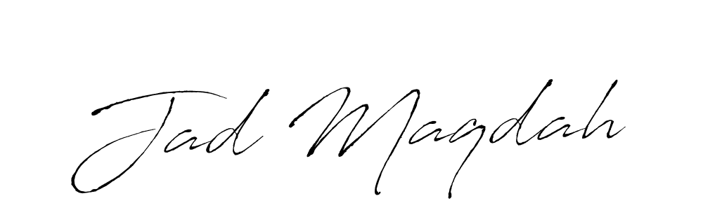 Make a beautiful signature design for name Jad Maqdah. With this signature (Antro_Vectra) style, you can create a handwritten signature for free. Jad Maqdah signature style 6 images and pictures png