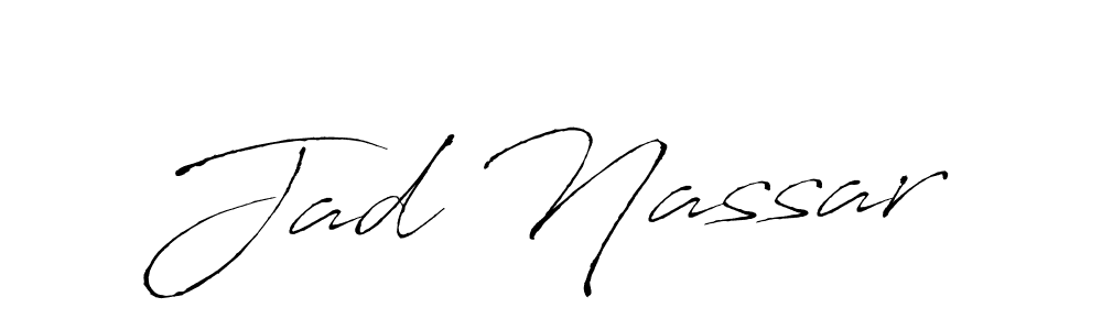 How to make Jad Nassar name signature. Use Antro_Vectra style for creating short signs online. This is the latest handwritten sign. Jad Nassar signature style 6 images and pictures png