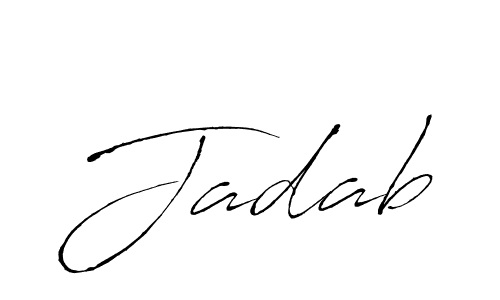 Make a beautiful signature design for name Jadab. With this signature (Antro_Vectra) style, you can create a handwritten signature for free. Jadab signature style 6 images and pictures png