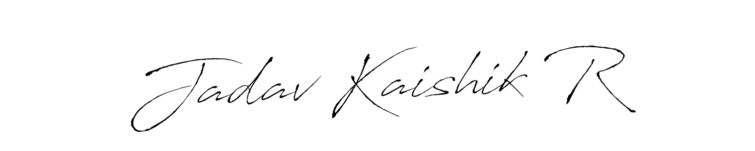 Also we have Jadav Kaishik R name is the best signature style. Create professional handwritten signature collection using Antro_Vectra autograph style. Jadav Kaishik R signature style 6 images and pictures png