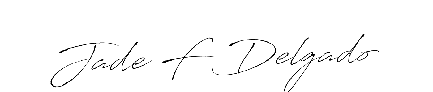 The best way (Antro_Vectra) to make a short signature is to pick only two or three words in your name. The name Jade F Delgado include a total of six letters. For converting this name. Jade F Delgado signature style 6 images and pictures png