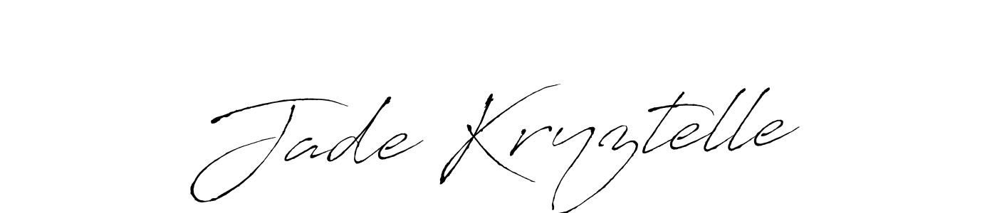 How to make Jade Kryztelle name signature. Use Antro_Vectra style for creating short signs online. This is the latest handwritten sign. Jade Kryztelle signature style 6 images and pictures png