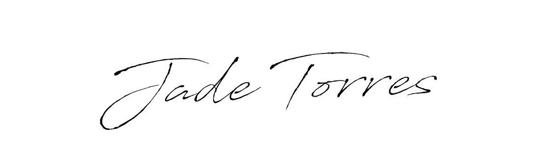 Jade Torres stylish signature style. Best Handwritten Sign (Antro_Vectra) for my name. Handwritten Signature Collection Ideas for my name Jade Torres. Jade Torres signature style 6 images and pictures png