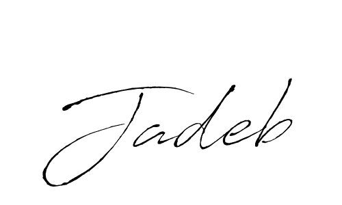 Design your own signature with our free online signature maker. With this signature software, you can create a handwritten (Antro_Vectra) signature for name Jadeb. Jadeb signature style 6 images and pictures png