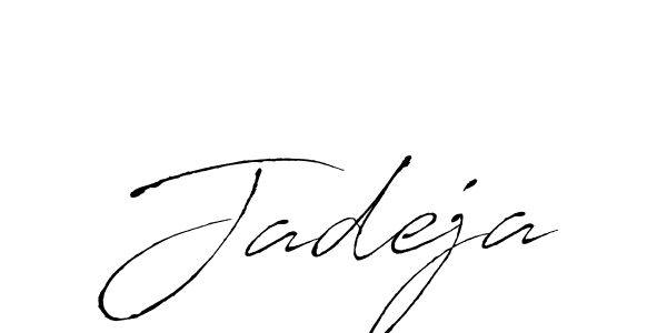 Use a signature maker to create a handwritten signature online. With this signature software, you can design (Antro_Vectra) your own signature for name Jadeja. Jadeja signature style 6 images and pictures png