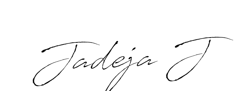 How to make Jadeja J signature? Antro_Vectra is a professional autograph style. Create handwritten signature for Jadeja J name. Jadeja J signature style 6 images and pictures png