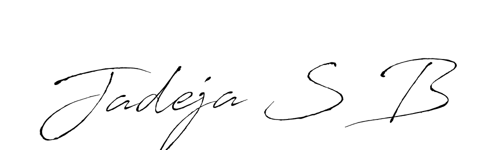 Make a beautiful signature design for name Jadeja S B. With this signature (Antro_Vectra) style, you can create a handwritten signature for free. Jadeja S B signature style 6 images and pictures png