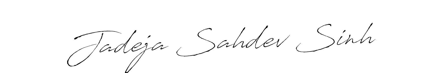 How to make Jadeja Sahdev Sinh name signature. Use Antro_Vectra style for creating short signs online. This is the latest handwritten sign. Jadeja Sahdev Sinh signature style 6 images and pictures png