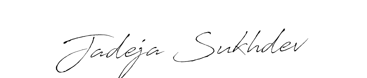 Also we have Jadeja Sukhdev name is the best signature style. Create professional handwritten signature collection using Antro_Vectra autograph style. Jadeja Sukhdev signature style 6 images and pictures png