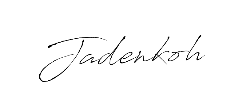 You should practise on your own different ways (Antro_Vectra) to write your name (Jadenkoh) in signature. don't let someone else do it for you. Jadenkoh signature style 6 images and pictures png