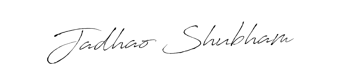 How to make Jadhao Shubham name signature. Use Antro_Vectra style for creating short signs online. This is the latest handwritten sign. Jadhao Shubham signature style 6 images and pictures png