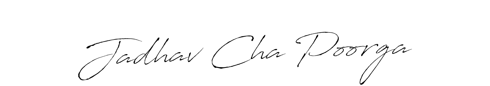 Jadhav Cha Poorga stylish signature style. Best Handwritten Sign (Antro_Vectra) for my name. Handwritten Signature Collection Ideas for my name Jadhav Cha Poorga. Jadhav Cha Poorga signature style 6 images and pictures png