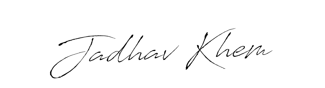 Jadhav Khem stylish signature style. Best Handwritten Sign (Antro_Vectra) for my name. Handwritten Signature Collection Ideas for my name Jadhav Khem. Jadhav Khem signature style 6 images and pictures png