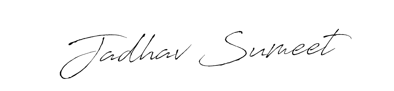 Create a beautiful signature design for name Jadhav Sumeet. With this signature (Antro_Vectra) fonts, you can make a handwritten signature for free. Jadhav Sumeet signature style 6 images and pictures png