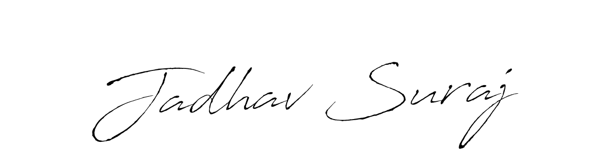 Create a beautiful signature design for name Jadhav Suraj. With this signature (Antro_Vectra) fonts, you can make a handwritten signature for free. Jadhav Suraj signature style 6 images and pictures png