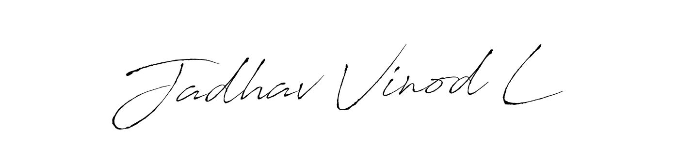 Jadhav Vinod L stylish signature style. Best Handwritten Sign (Antro_Vectra) for my name. Handwritten Signature Collection Ideas for my name Jadhav Vinod L. Jadhav Vinod L signature style 6 images and pictures png