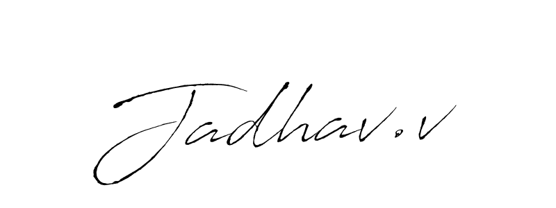 Similarly Antro_Vectra is the best handwritten signature design. Signature creator online .You can use it as an online autograph creator for name Jadhav.v. Jadhav.v signature style 6 images and pictures png