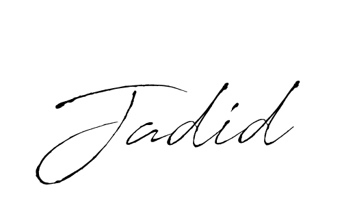 Use a signature maker to create a handwritten signature online. With this signature software, you can design (Antro_Vectra) your own signature for name Jadid. Jadid signature style 6 images and pictures png