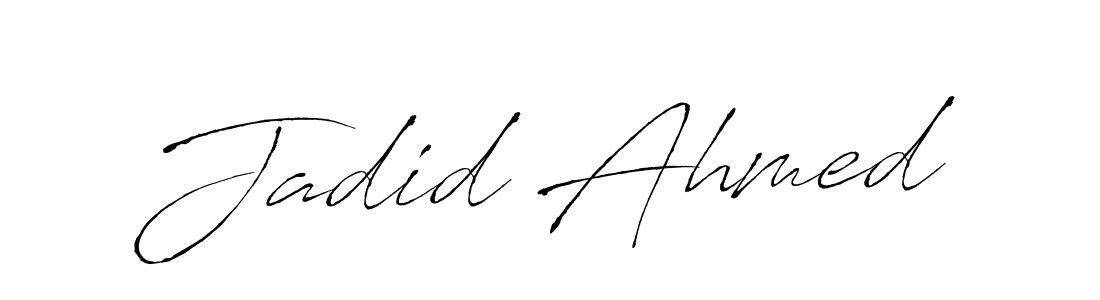 Also we have Jadid Ahmed name is the best signature style. Create professional handwritten signature collection using Antro_Vectra autograph style. Jadid Ahmed signature style 6 images and pictures png