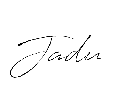 Use a signature maker to create a handwritten signature online. With this signature software, you can design (Antro_Vectra) your own signature for name Jadu. Jadu signature style 6 images and pictures png