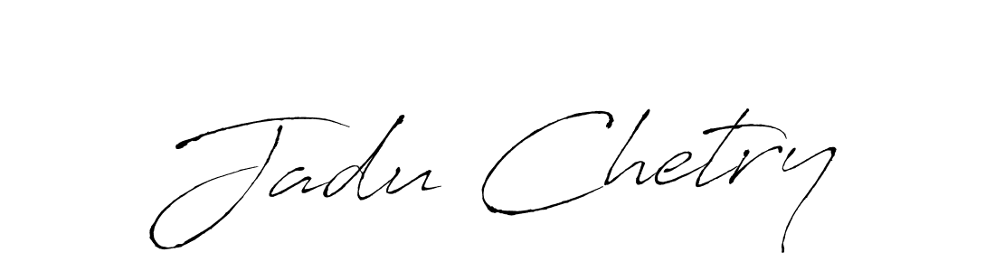Make a beautiful signature design for name Jadu Chetry. With this signature (Antro_Vectra) style, you can create a handwritten signature for free. Jadu Chetry signature style 6 images and pictures png