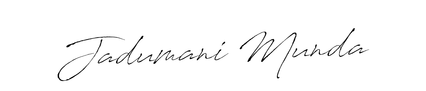 Design your own signature with our free online signature maker. With this signature software, you can create a handwritten (Antro_Vectra) signature for name Jadumani Munda. Jadumani Munda signature style 6 images and pictures png