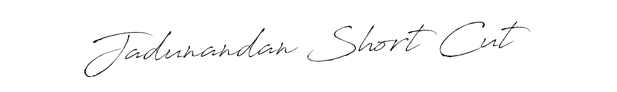 Design your own signature with our free online signature maker. With this signature software, you can create a handwritten (Antro_Vectra) signature for name Jadunandan Short Cut. Jadunandan Short Cut signature style 6 images and pictures png