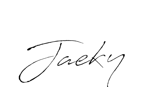 Jaeky stylish signature style. Best Handwritten Sign (Antro_Vectra) for my name. Handwritten Signature Collection Ideas for my name Jaeky. Jaeky signature style 6 images and pictures png