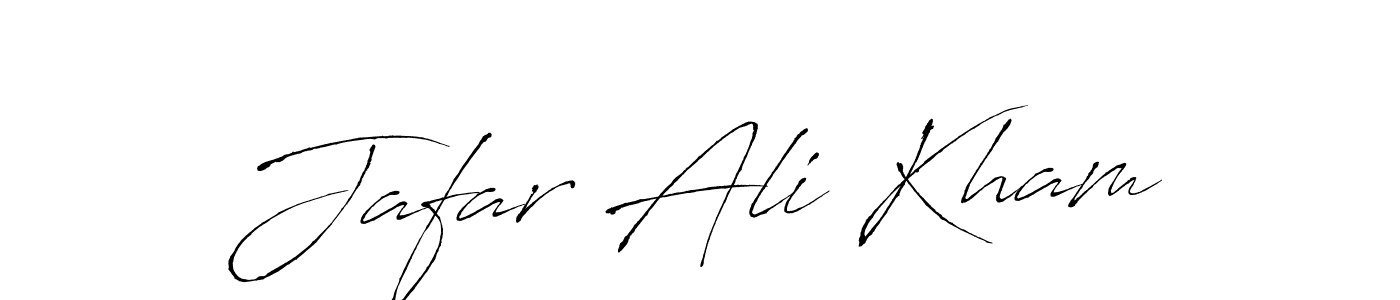 How to make Jafar Ali Kham name signature. Use Antro_Vectra style for creating short signs online. This is the latest handwritten sign. Jafar Ali Kham signature style 6 images and pictures png
