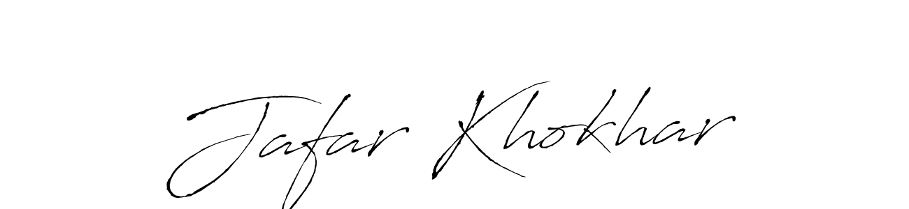 Design your own signature with our free online signature maker. With this signature software, you can create a handwritten (Antro_Vectra) signature for name Jafar Khokhar. Jafar Khokhar signature style 6 images and pictures png