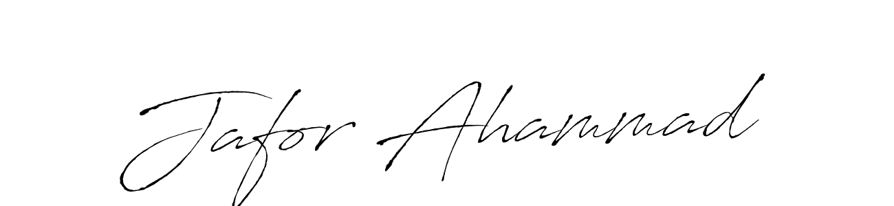 How to make Jafor Ahammad name signature. Use Antro_Vectra style for creating short signs online. This is the latest handwritten sign. Jafor Ahammad signature style 6 images and pictures png