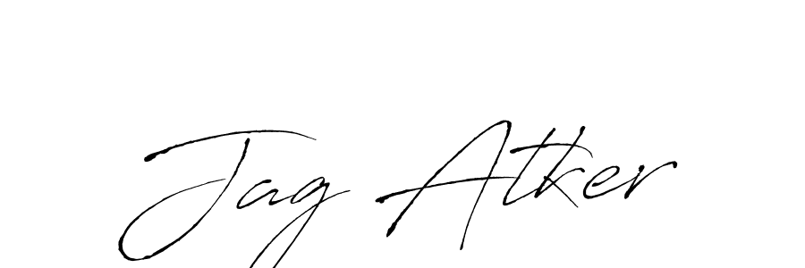 Make a beautiful signature design for name Jag Atker. With this signature (Antro_Vectra) style, you can create a handwritten signature for free. Jag Atker signature style 6 images and pictures png